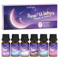 Essential Oil Blends, Essential Oils for Diffusers for Home, Best-Wishes Kit Scent Diffuser Oil, Use for Soap Candle Making- Sleep, Happy, Breathe, Inspire, Relax, Focus On
