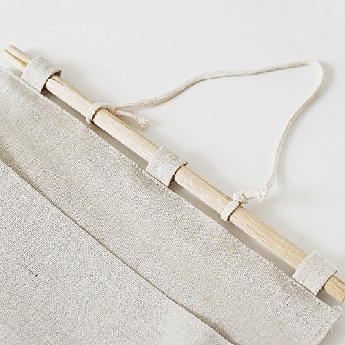 Linen/Cotton Fabric Wall Door Hanging Storage Pockets Home Organizer (4 Pockets) - view 6