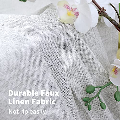 Linen Textured Blackout Curtains for Bedroom, Full Room Darkening Linen Window Curtain Drapes with Thermal Insulated Liner for Farmhouse Grommet, 2 Panels, 52 X 63 Inch, Birch - view 5