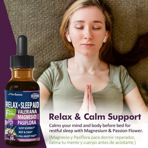 Valerian Root Sleep Aid Drops, Magnesium Relax, Gotas de Citrato de Magnesio y Raiz de Valeriana y Flor de Jamaica y Pasiflora para Dormir y Ansiedad, Sleep Tincture. 4oz - view 3