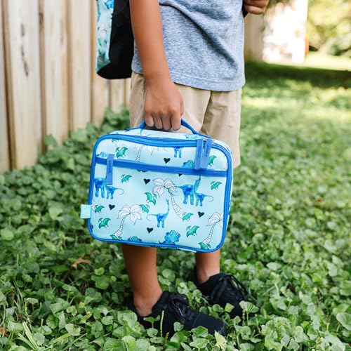 JumpOff Jo Insulated Lunch Box – Keeps Food Hot or Cold, BPA-Free with Mesh Pockets & Easy-Clean Lining – Ideal for School, Travel & Daycare - Blue Dino - view 2
