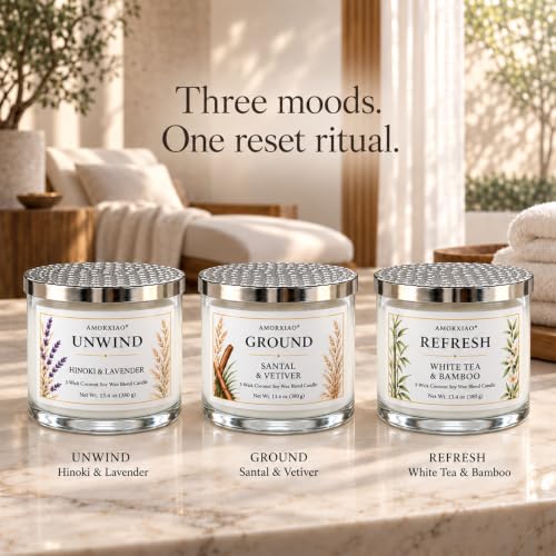 Reset Ritual Candle Gift Set, 3 Large 3-Wick Candles, 13.4 oz Each - view 2