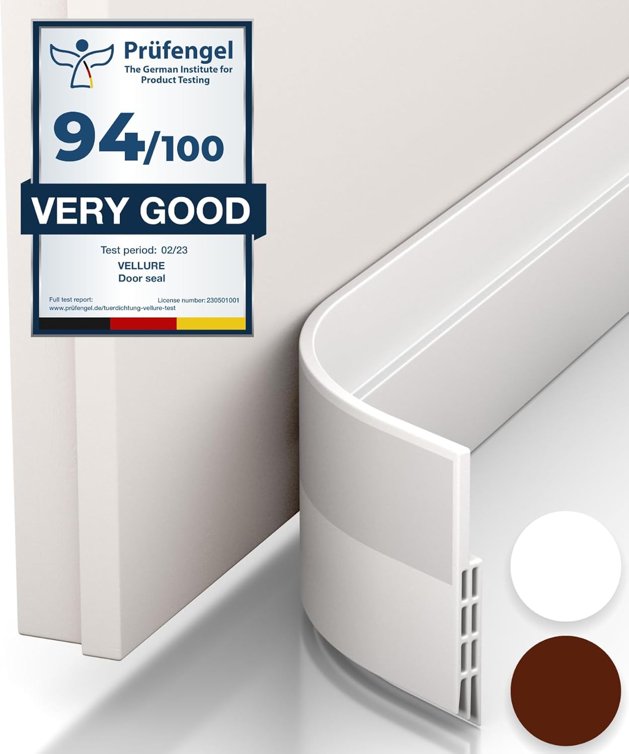Door draft stopper for bottom of door - premium door sweep for bottom of door/weather stripping door seal (save energy – installs quickly and easily) door strip ideal for