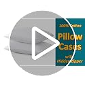 100% Cotton Zippered Pillow Cases King Size Set of 4, Super Soft & Breathable Pillow Protectors with Zipper, White Pillow Case Covers 20x36 Inches - view 7