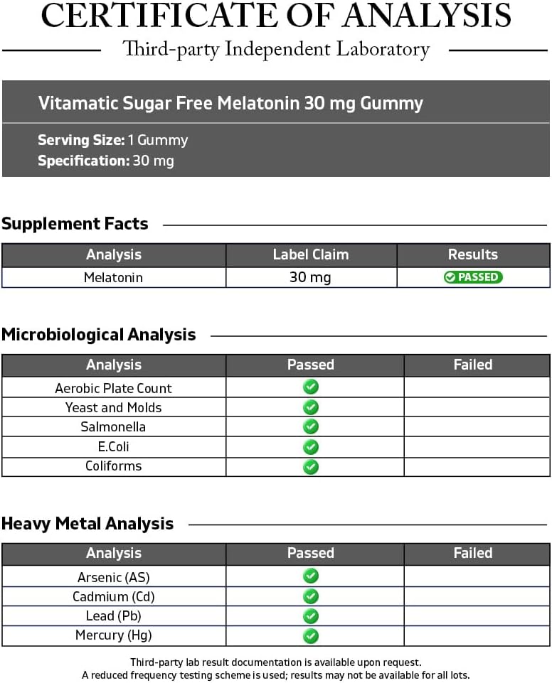 Sugar Free Melatonin 30mg per Gummy - 60 Servings - 60 Vegetarian Gummies - Non-Habit Forming Supplement (60 Count (Pack of 2)) - view 3
