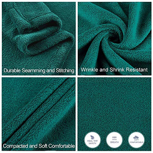 Throw Blanket 50"x60", Soft Plush Fleece Throws for Sofa, Travel, Camping, Airplane - 2 Pack Violet&Teal - view 5