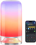 RGBIC smart table lamp 2, touch bedside small table lamp (corded) | LED desk lamp compatible with SmartThings, Matter, Alexa, nightstand lamp for bedroom living room night light, 64 scene modes