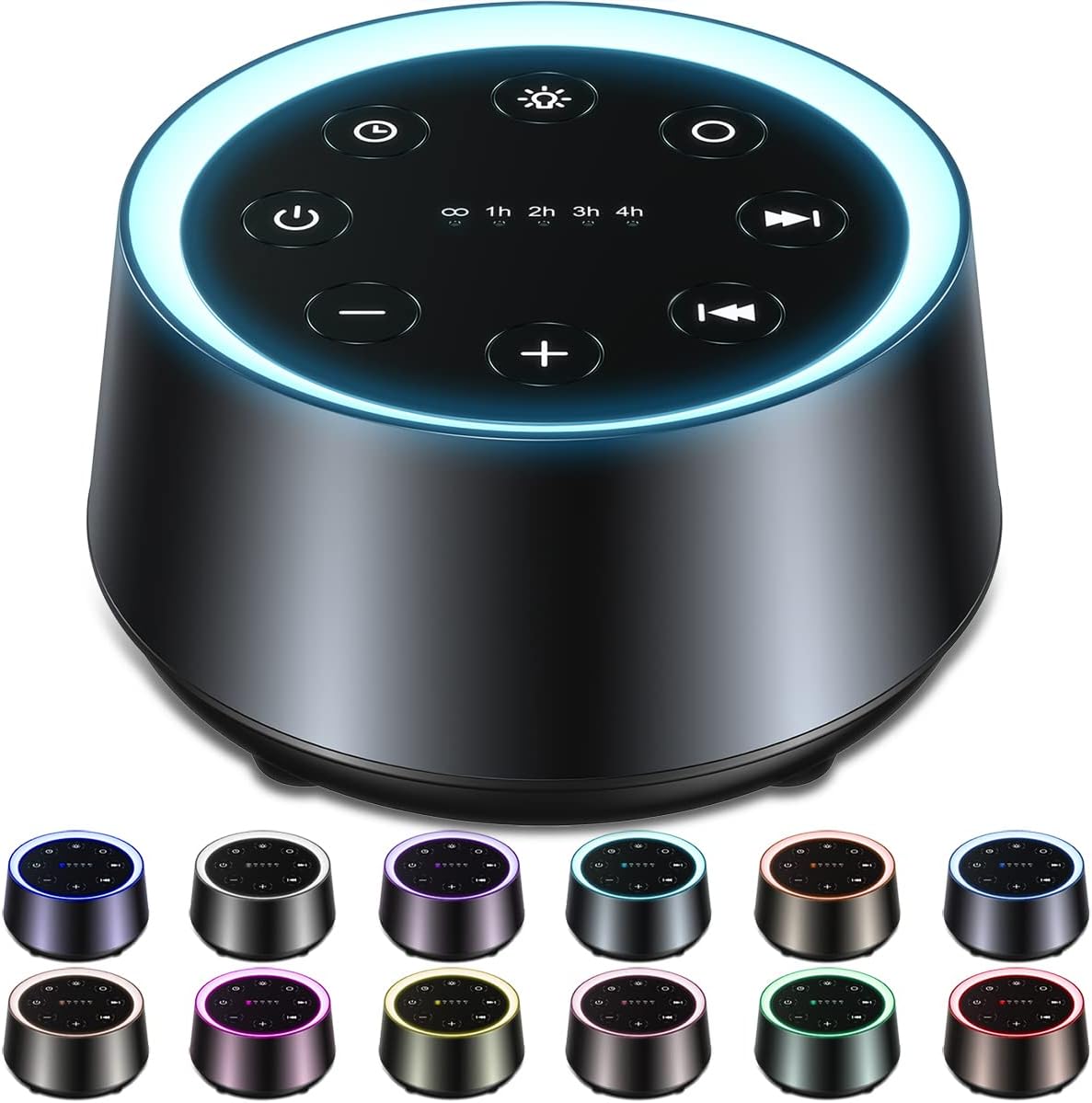 Sleep Sound Machine White Noise Machines with 30 Soothing Sounds 12 Adjustable Night Light 10 Adjustment Brightness 32 Levels of Volume 5 Timers and Memory Function Home Travel Office