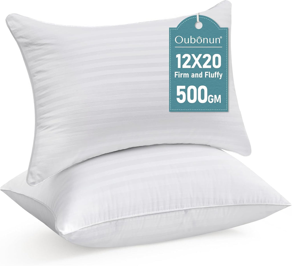 Premium Striped Body Pillow | Breathable Cooling Cotton Cover, Soft and Fluffy 3D Down Alternative Microfiber Filled, Long Bed Pillow for Side Sleepers - view 7