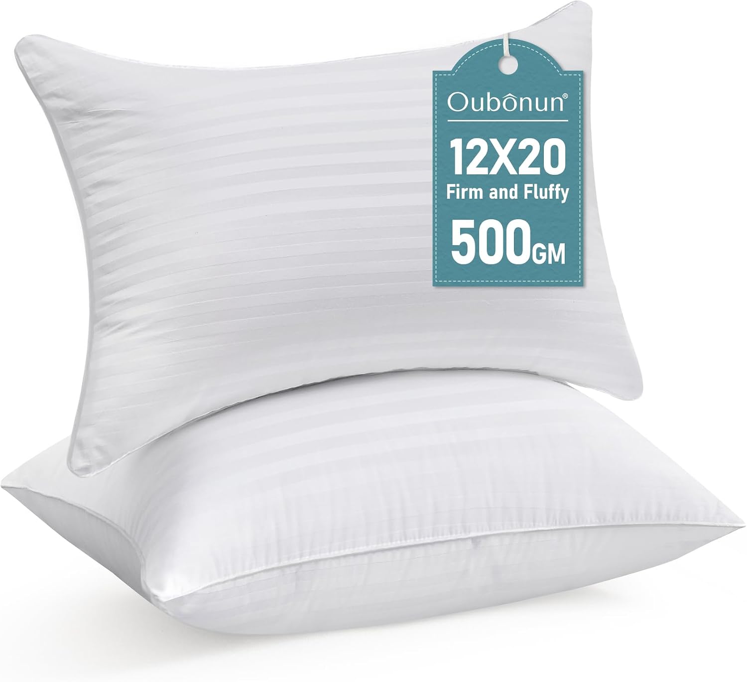 Premium Striped Body Pillow | Breathable Cooling Cotton Cover, Soft and Fluffy 3D Down Alternative Microfiber Filled, Long Bed Pillow for Side Sleepers - view 7