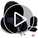 Travel Neck pillow for Airplane, with Large Hood Eye Mask Earplug and Bag - view 7