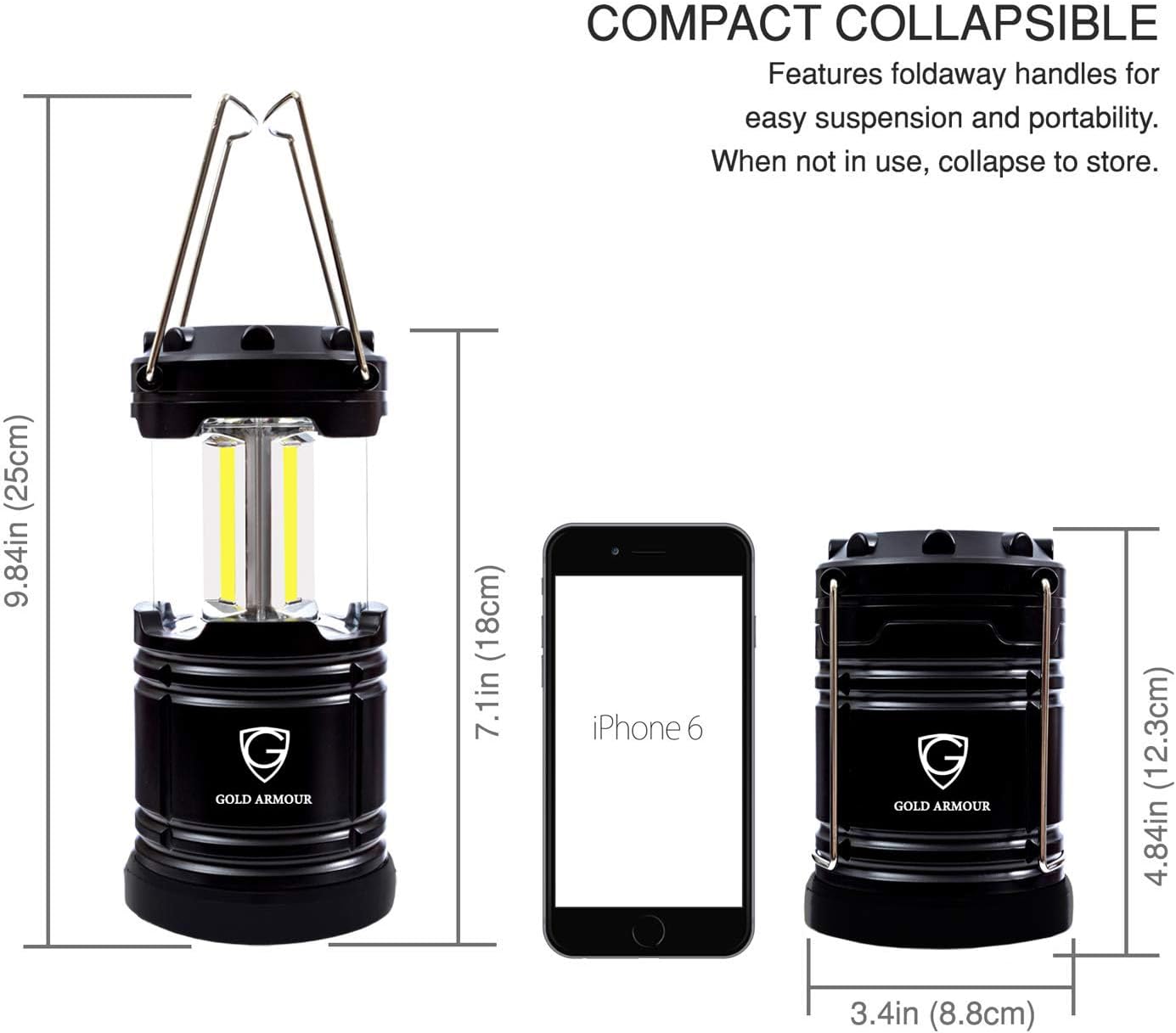 Camping Lantern, Battery Powered LED Lanterns, Survival Kits for Power Outages, Hurricane, Emergency, Portable Camping Essentials - view 5