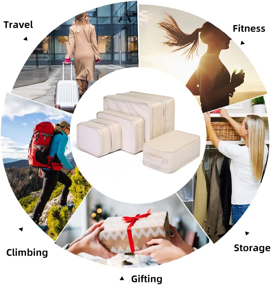Travel packing cubes, luggage organizers with shoe bag - view 5