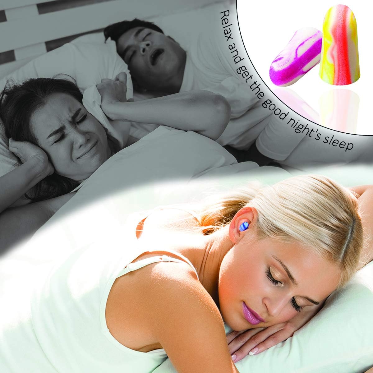 Soft foam earplugs softies ear plugs for sleeping, snoring, work, travel, shooting -33dB highest NRR made in USA (bottle pack, 60 pairs) - view 3