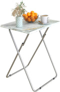 Portable folding TV tray dinner snack trays table with light weight, 15 x 18.9 x 26 in (smoky grey, 1pc)