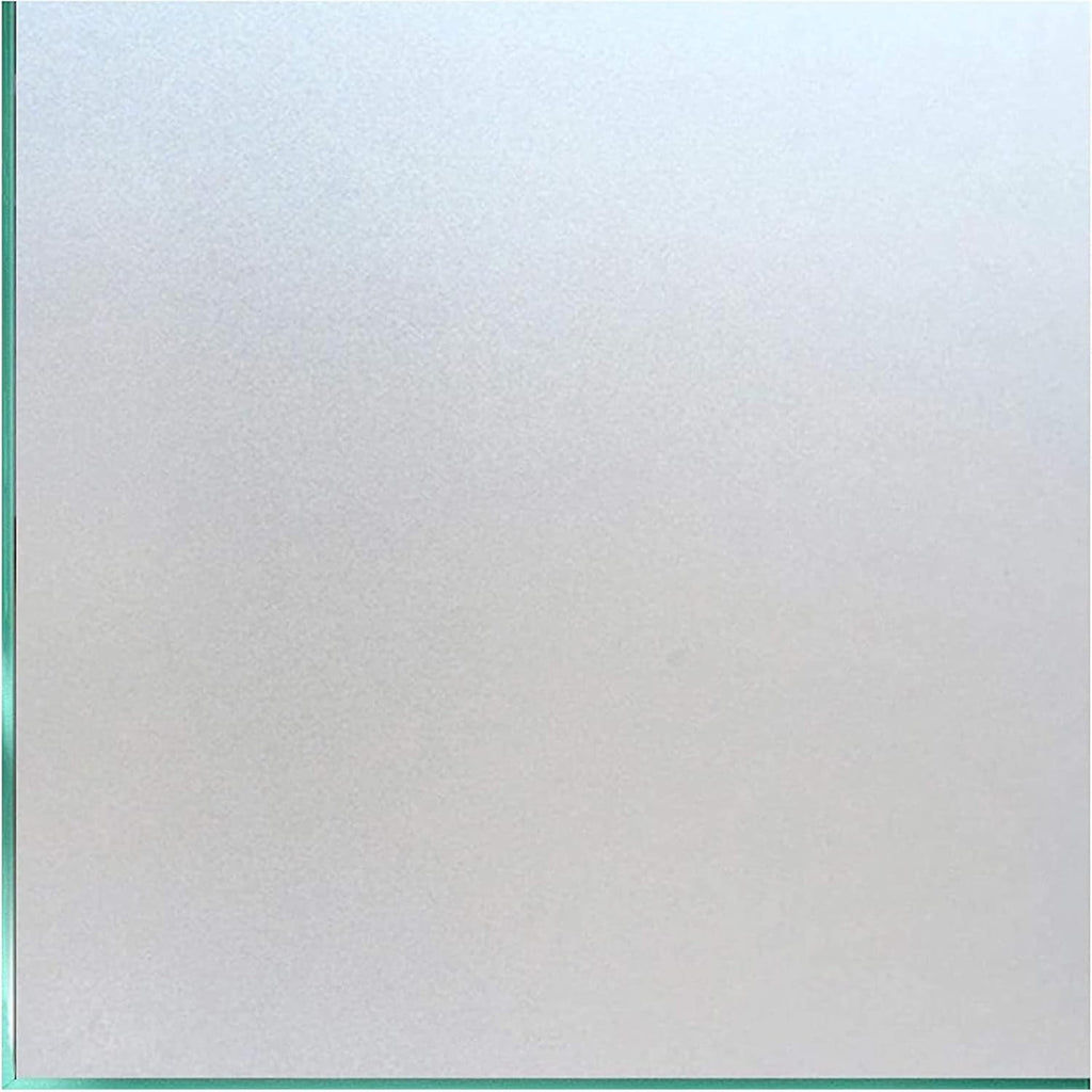Frosted glass window privacy film, static cling, 17.5" x 78.7" | day night opaque decorative, non adhesive removable, anti-UV heat blocking, renter friendly front door bathroom, easy cut