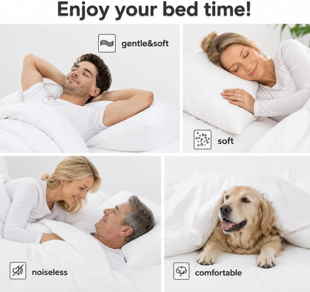 All-Season Oversized King Cooling Comforter Duvet Insert - White | Quilted Down Alternative Comforter, Luxury Hotel Breathable Soft Blanket, Anti-Clump Tech & 8 Tabs, Reversible,98" x 116" - view 8