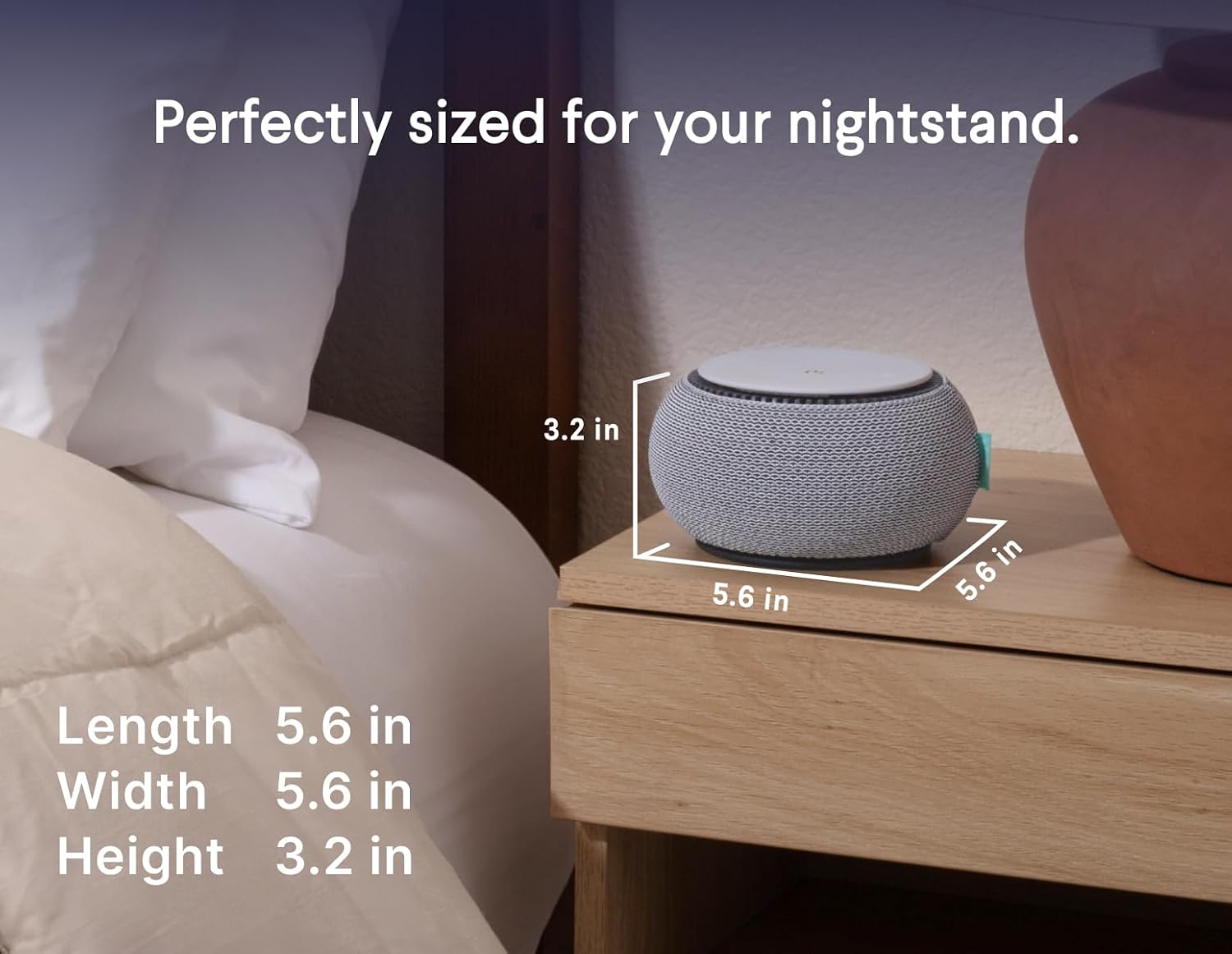 Original Smart White Noise Sound Machine, Real Fan Inside for Sleep | Natural Sound from a Real Fan, Non-Looping White Noise, App Scheduler, 10 Levels, Masks Snoring, Office Privacy & Neighbors - view 5