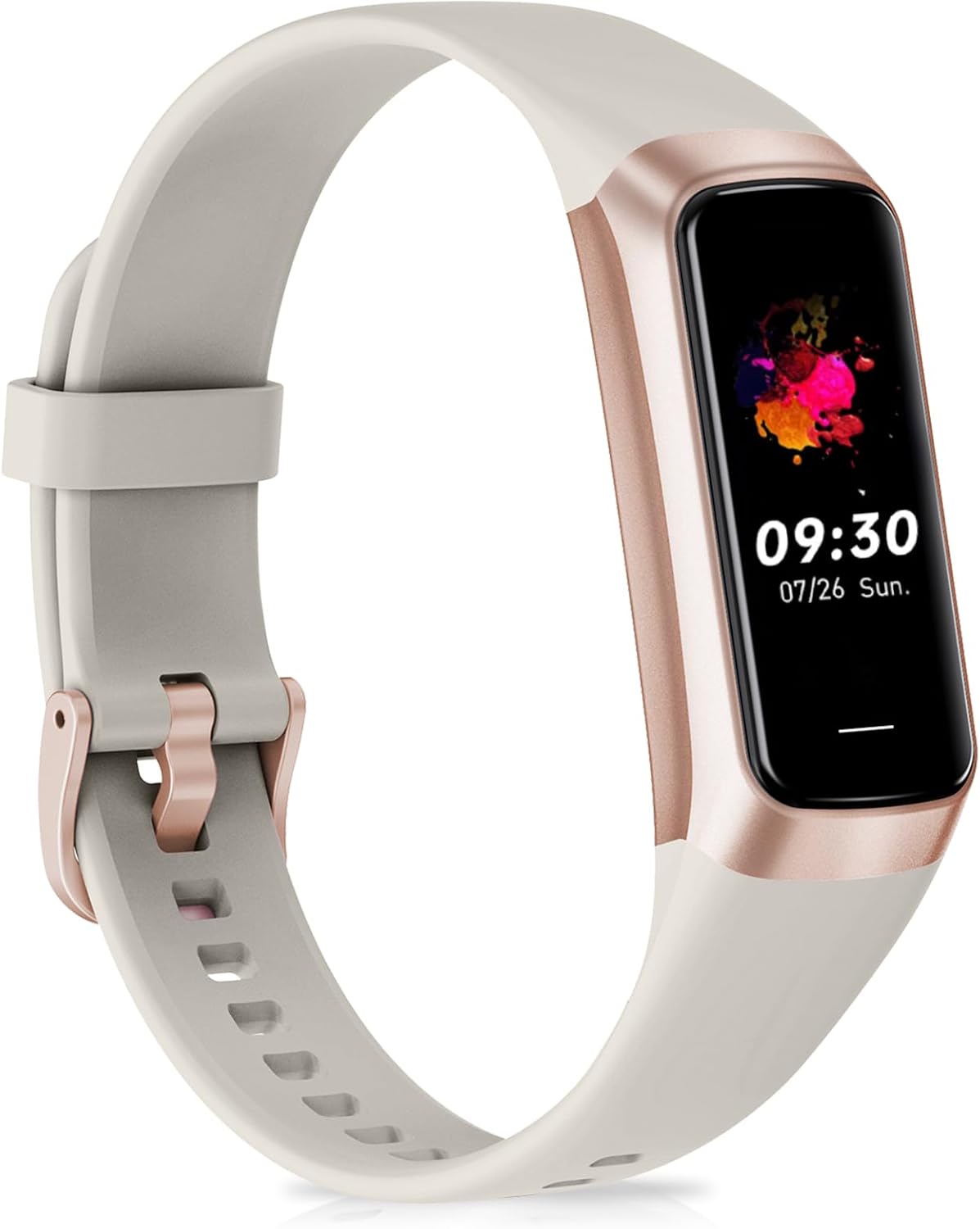 Fitness tracker with 24/7 heart rate blood pressure blood oxygen sleep monitor, 1.10'' AMOLED touch screen smart watches, activity trackers health calories pedometer for women men