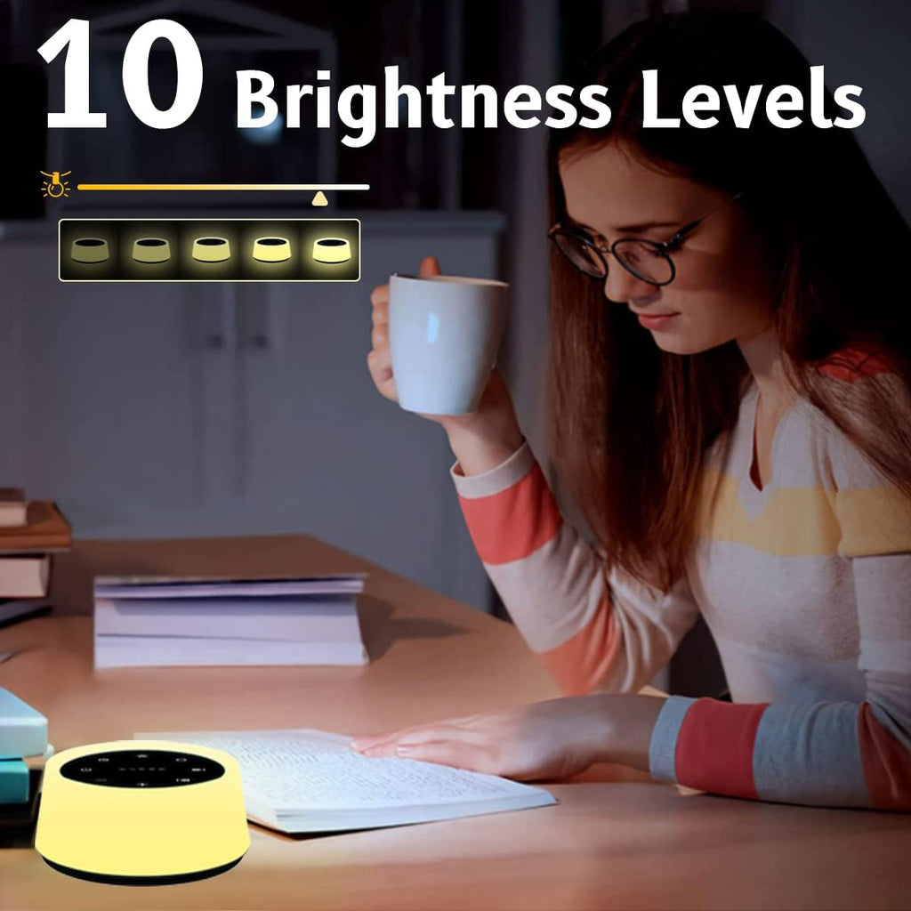 Sound Machine and White Noise Machine with 30 Soothing Sounds 12 Colors for Kids Adult Baby Night Light with Memory Function for Home Office (Black) - view 4