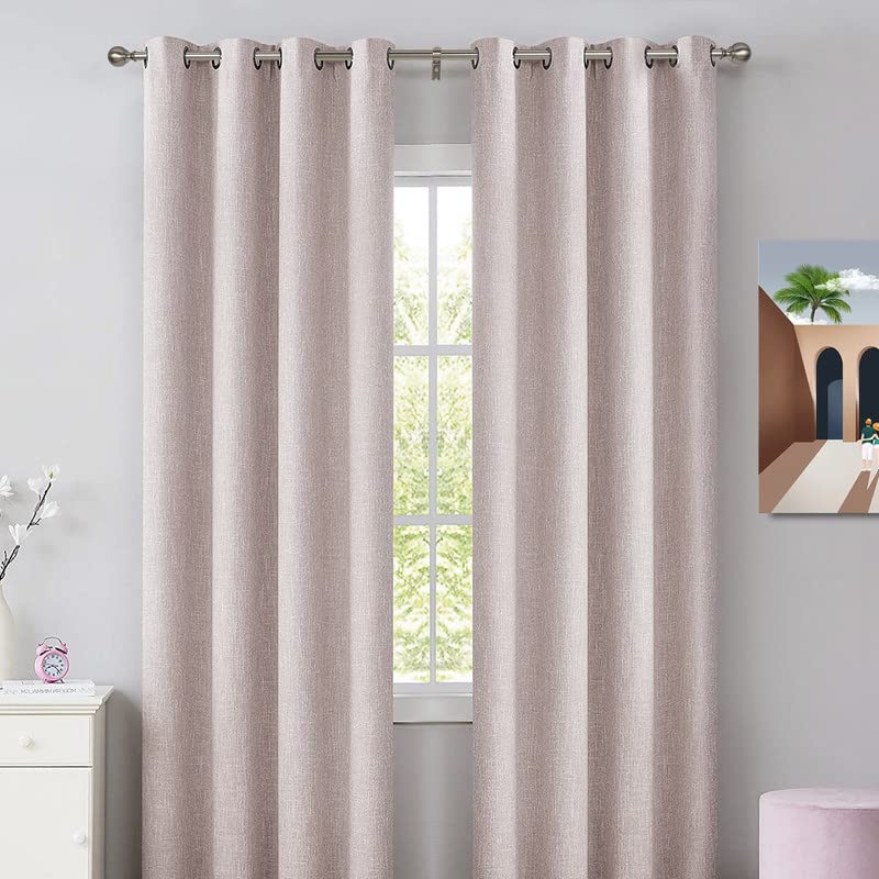 Brushed Nickel Curtain Rods for Window 36 to 72 Inch, Adjustable 1-Inch Thicken Single Drapery Rods, Telescoping, Decorative Round Finial - view 3