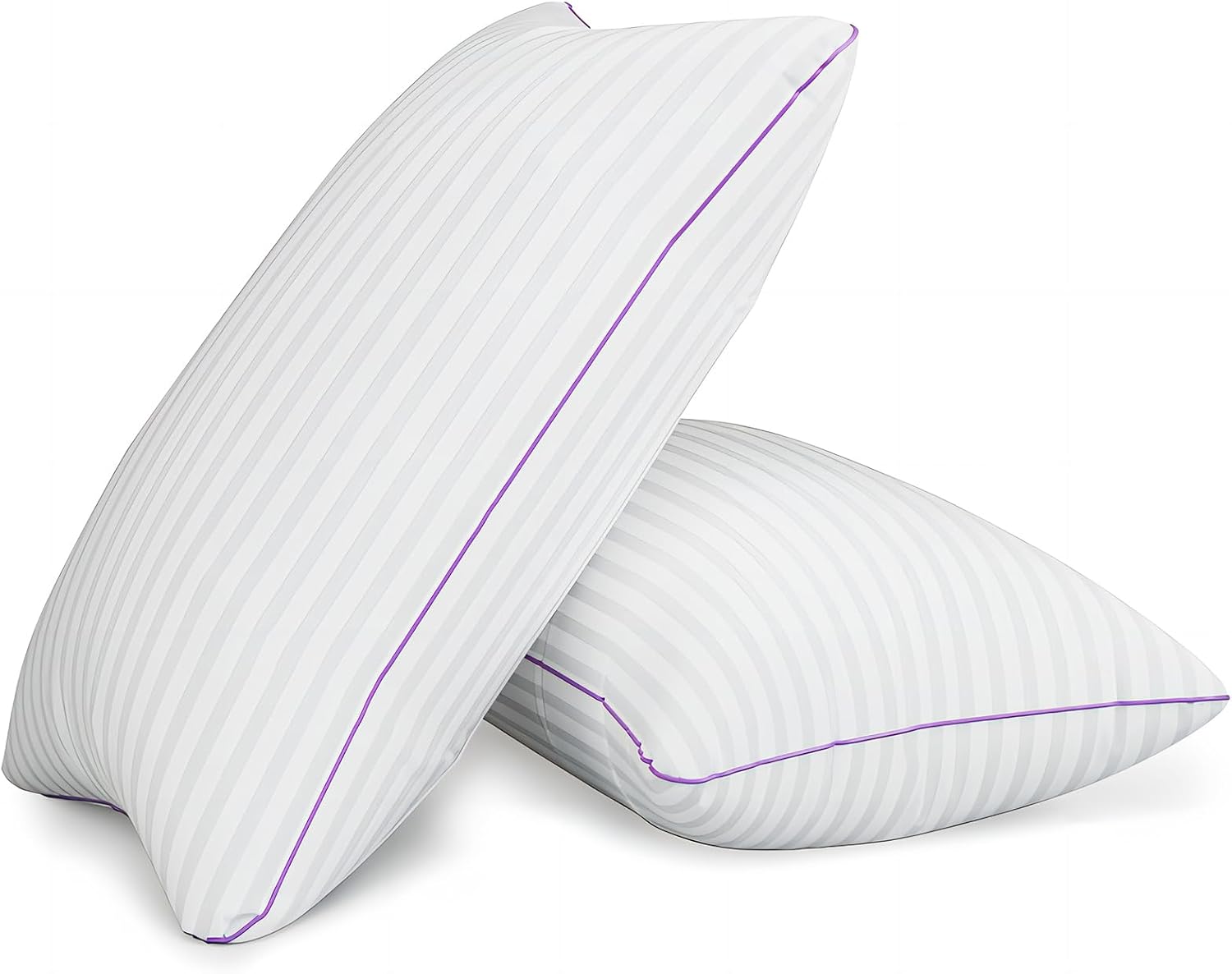 Pillows Standard Size Set of 2,Breathable Hotel Collection Bed Pillows for Sleeping Medium Soft Down Alternative Microfiber Filled,17 x 26 Inches