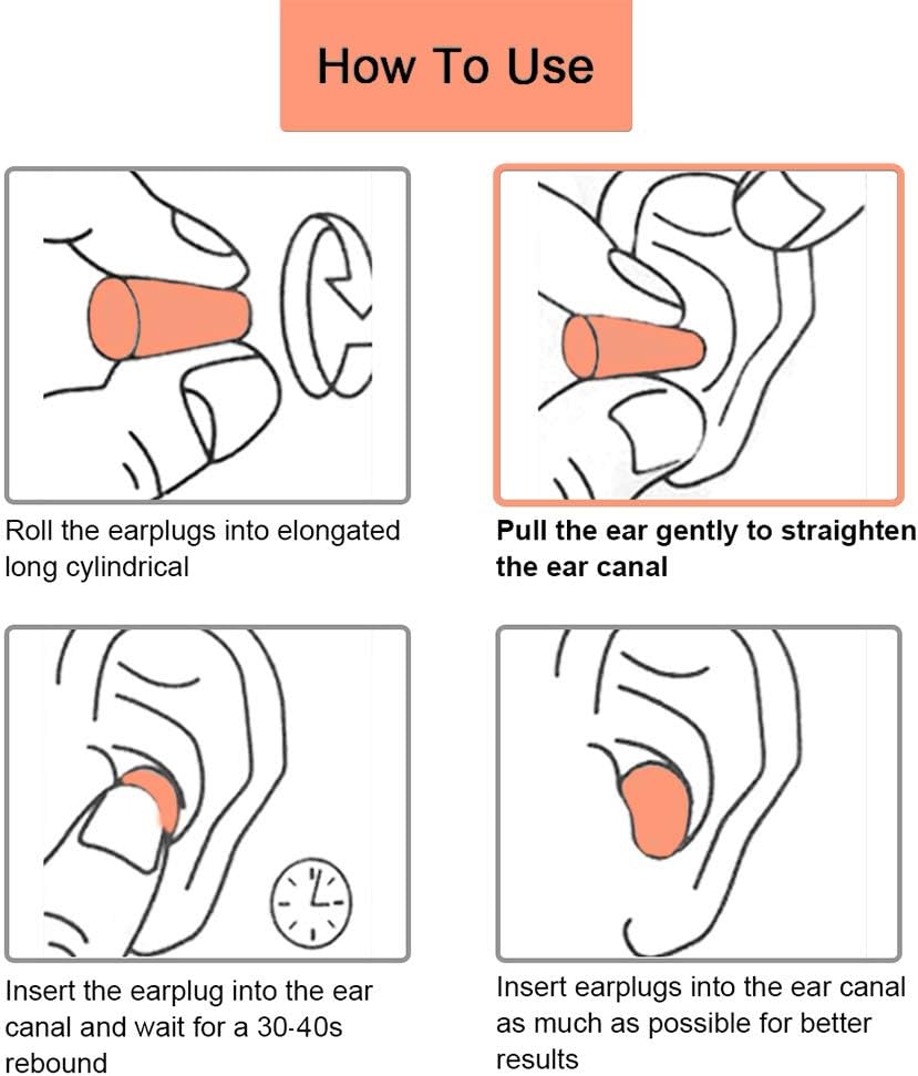 Quality foam earplugs 200 pair - 32dB noise cancelling soft high decibel ear plugs for noise reduction ear protection construction loud music shooting guns work safety hearing protection ear plugs - view 5
