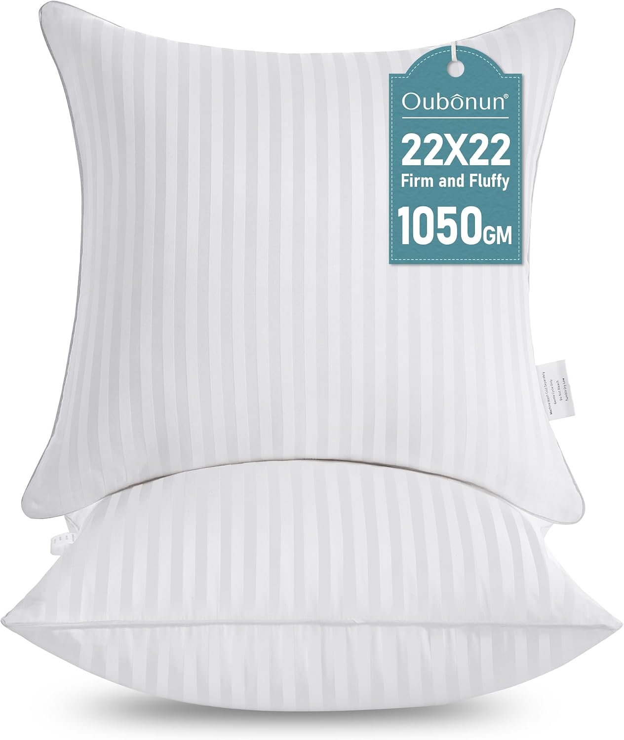 Premium Striped Body Pillow | Breathable Cooling Cotton Cover, Soft and Fluffy 3D Down Alternative Microfiber Filled, Long Bed Pillow for Side Sleepers - view 5