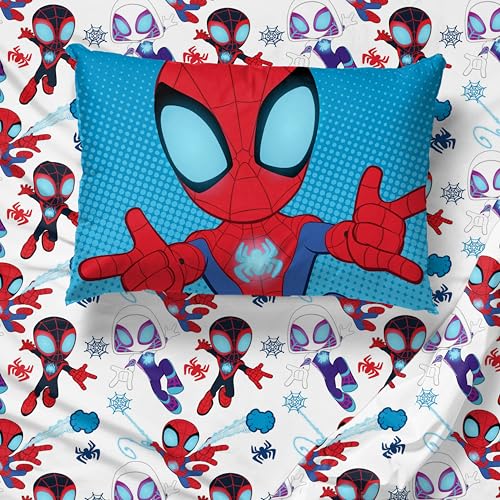 Marvel Spidey & His Amazing Friends Twin Size Comforter Set - 4 Piece Includes Sheet Set, Pillow Covers & Bonus Duffle Bag - Super Soft Kids Bedding with Ghost Spider and Miles Morales - view 6