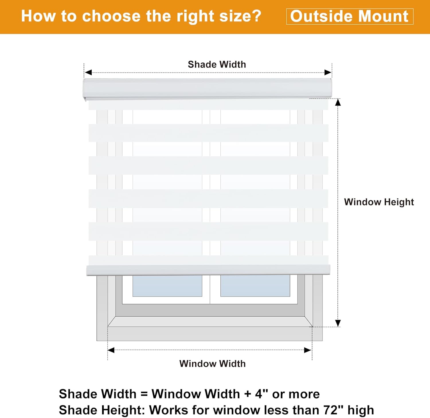 Cordless Zebra Blinds for Windows, Roller Shades for Windows (34.5" W x 64" H, White) Dual Layer Fabric for Day and Night,Room Darkening Shades for Home, Office, Bedroom and Living Room - view 8