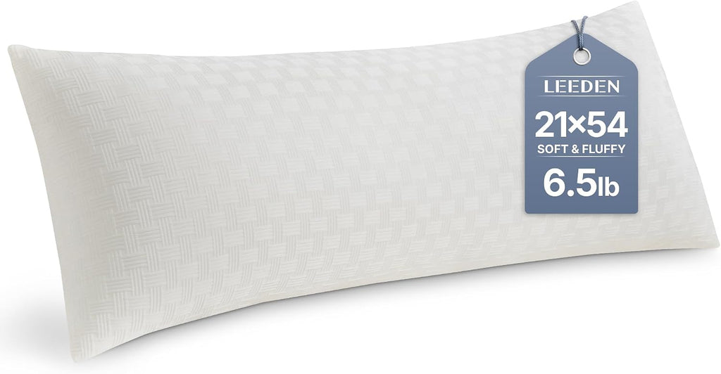 Body Pillow Insert 20 x 54 for Side Sleepers White Support | Soft polyester padding delivers full-body support for side sleepers, maternity rest, reading and daily relaxation. - view 8