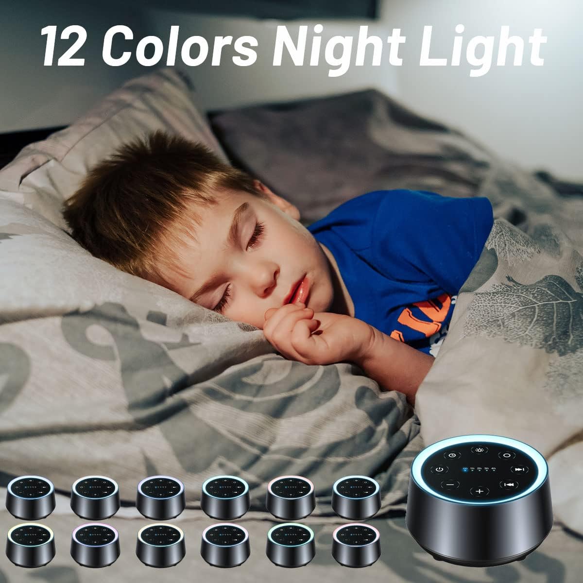 Sleep Sound Machine White Noise Machines with 30 Soothing Sounds 12 Adjustable Night Light 10 Adjustment Brightness 32 Levels of Volume 5 Timers and Memory Function Home Travel Office - view 3