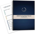 ADHD Evening Reset Planner (Undated) – 30-Day Night Routine Journal & Checklist, Calm Your Mind Before Bed, 2/5/10-Min Reset System, Brain Dump for Racing Thoughts, For Adults & Teens