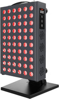 Red light therapy panel device – 660nm red & 850nm near infrared light therapy, LED light therapy lamp, 60 dual chip LEDs, timer, table top stand included – PRO300