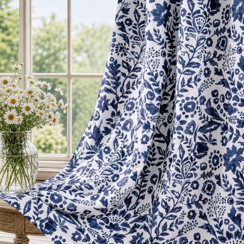 Julia Blackout Curtains Grommet 2 Panels, W52xL84, Navy - view 2