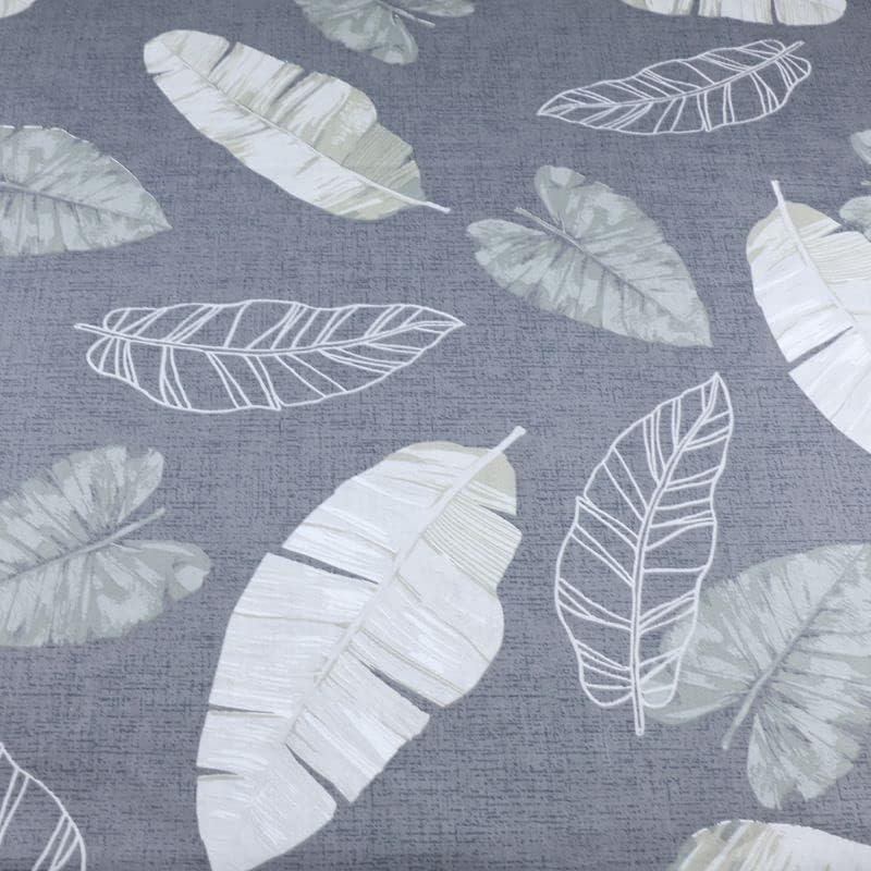 100% Cotton 300 Thread Count Body Pillow Cover Pillowcase Pillow Protector Cushion Cover with Zippers Only Cover No Insert (Dark Grey Banana Leaf,21"x54") - view 6