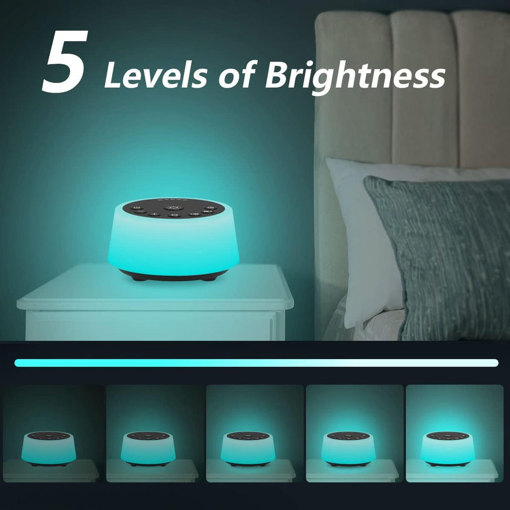 Sound Machines with 10 Colors Night Light 25 Soothing Sounds and Sleep White Noise Machine 32 Volume Levels 5 Timers Adjustable Brightness Memory Function for Adults Kids Baby - view 8