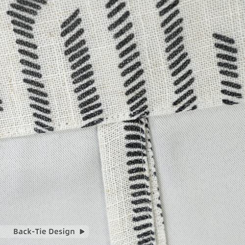 Briony Tie Up Roman Shades Rod Pocket 1 Panel, W45xL63, Black - view 2
