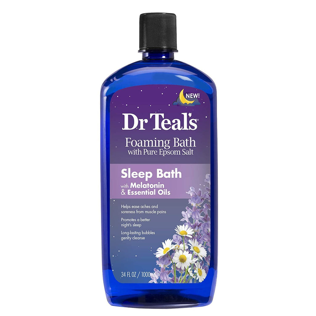 Melatonin sleep bath gift set (foaming bath (34 oz), body lotion (8 oz), & sleep spray (6oz) - stress relief lavender & melatonin promotes better sleep - at home spa kit - relax before bed - view 2