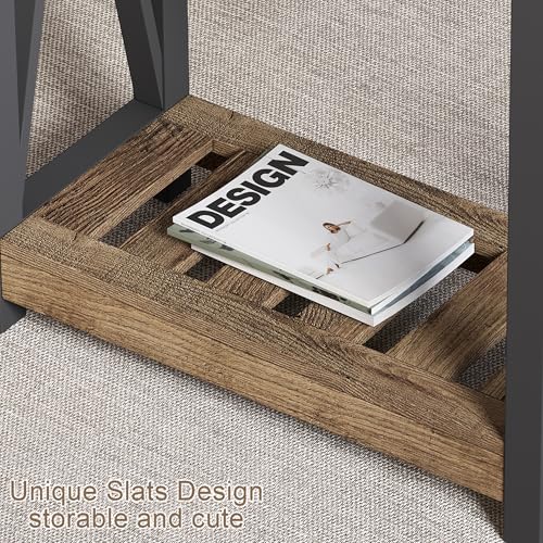 Farmhouse End Table Set of 2,Narrow Side Table - view 5