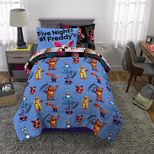 Kids Bedding Super Soft Comforter and Sheet Set with Sham, 5 Piece Twin Size, Five Nights At Freddy's - view 6