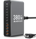 12 ports aluminum alloy 380W charging station fast USB C charger block | 65W laptop GaN charger for MacBook Pro/Air/iPad Pro/iPhone