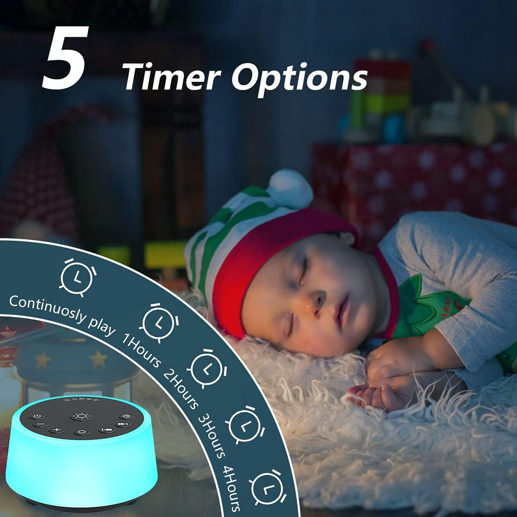Sound Machines with 10 Colors Night Light 25 Soothing Sounds and Sleep White Noise Machine 32 Volume Levels 5 Timers Adjustable Brightness Memory Function for Adults Kids Baby - view 4