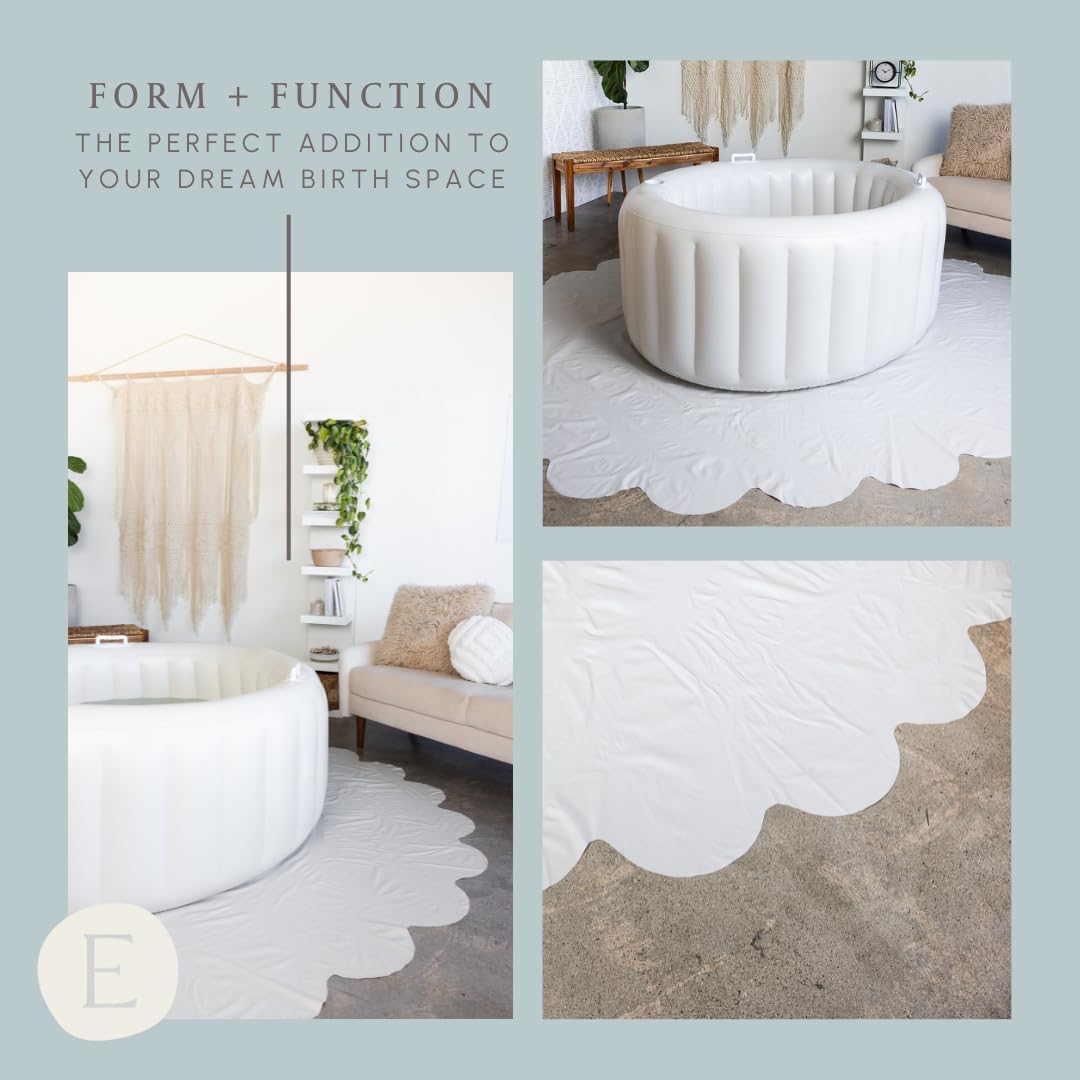 EarthsideFloorCoveringMarshmallow - Home Birth Essentials - Plastic Cover for Birthing Pool for Home Births (8.3 x 9) - Marshmallow - Home Birth Kit - PVC Plastic Pools - Home Birth Supplies - view 5