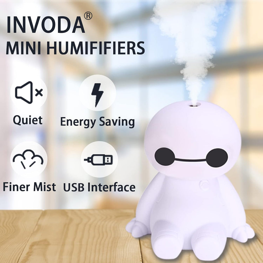 Humidifiers portable small cool mist humidifiers mini USB personal desktop for travel, car, office room, bedroom (white) - view 7