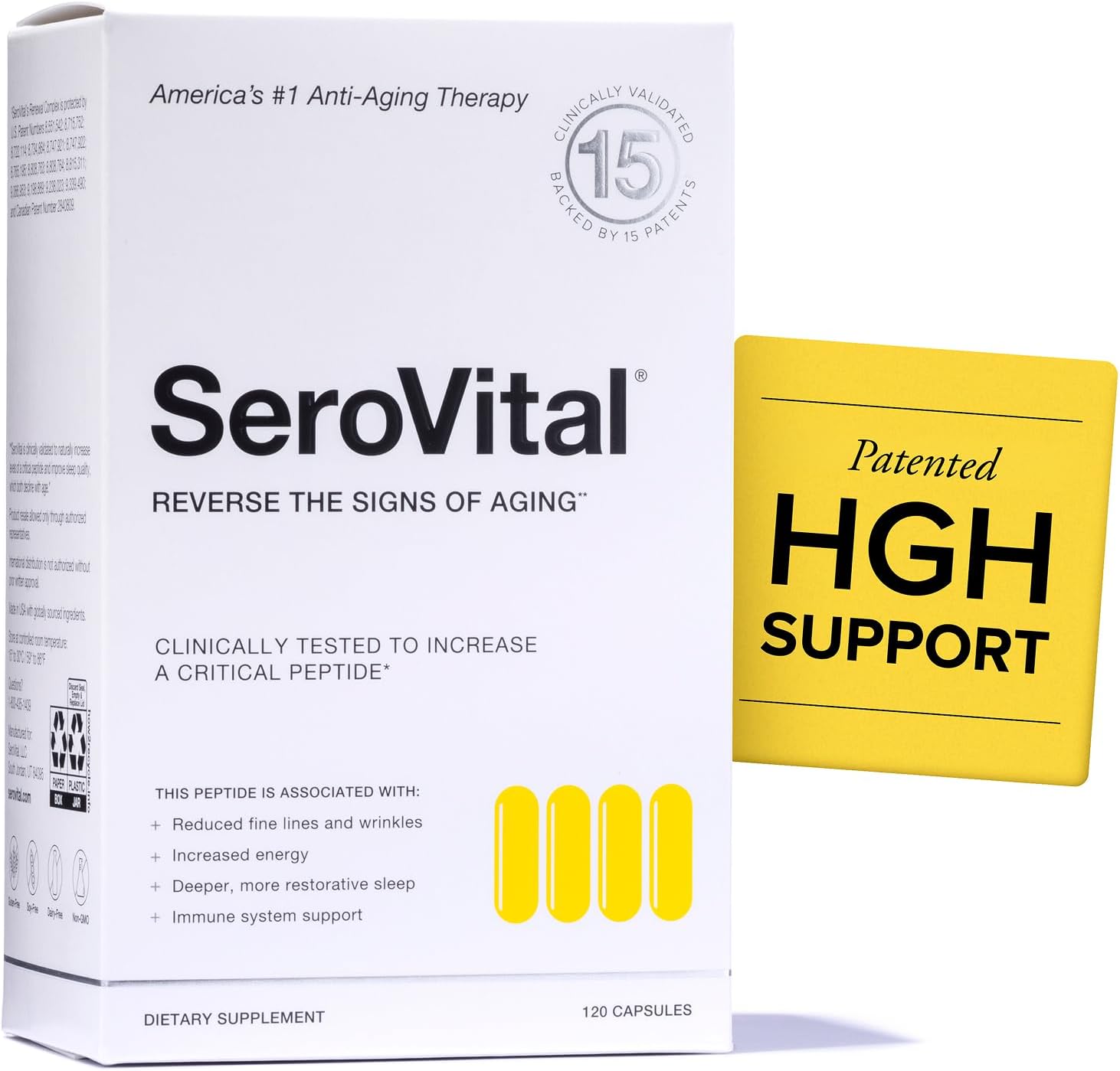 Renewal complex - anti aging supplements - amino acids - peptides - improved energy and immunity, better deeper sleep, 30-day supply