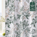 100% Blackout Window Curtain Panels Light Blocking Drapes with Black Liner Thermal Vintage Floral Draperies Back Tab/Rod Pocket Curtains for Bedroom(2 Pieces, 52 x 96 Inches, Moss/Wheat)