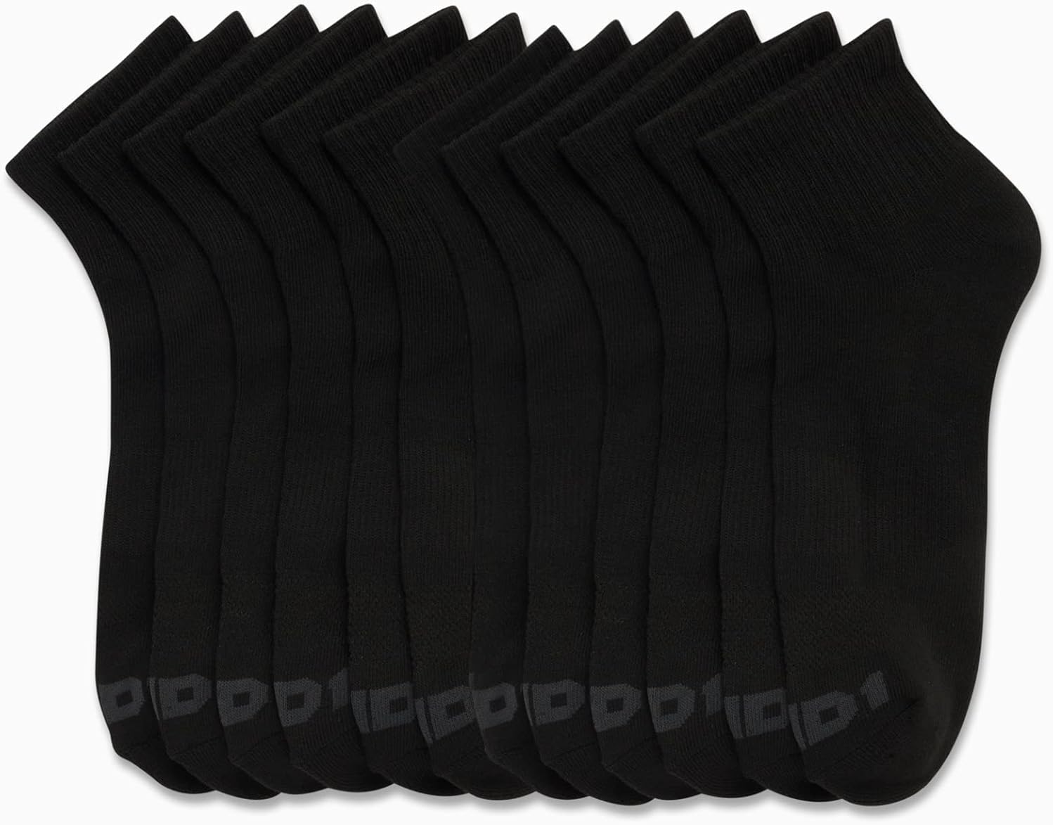 Mens Quarter Socks 12 Pack Cushioned Athletic Ankle Socks | Moisture-Wicking Breathable Comfort, Arch Support, Reinforced Heel and Toe, Soft Stretch Fit for Sports, Running and Gym - view 3