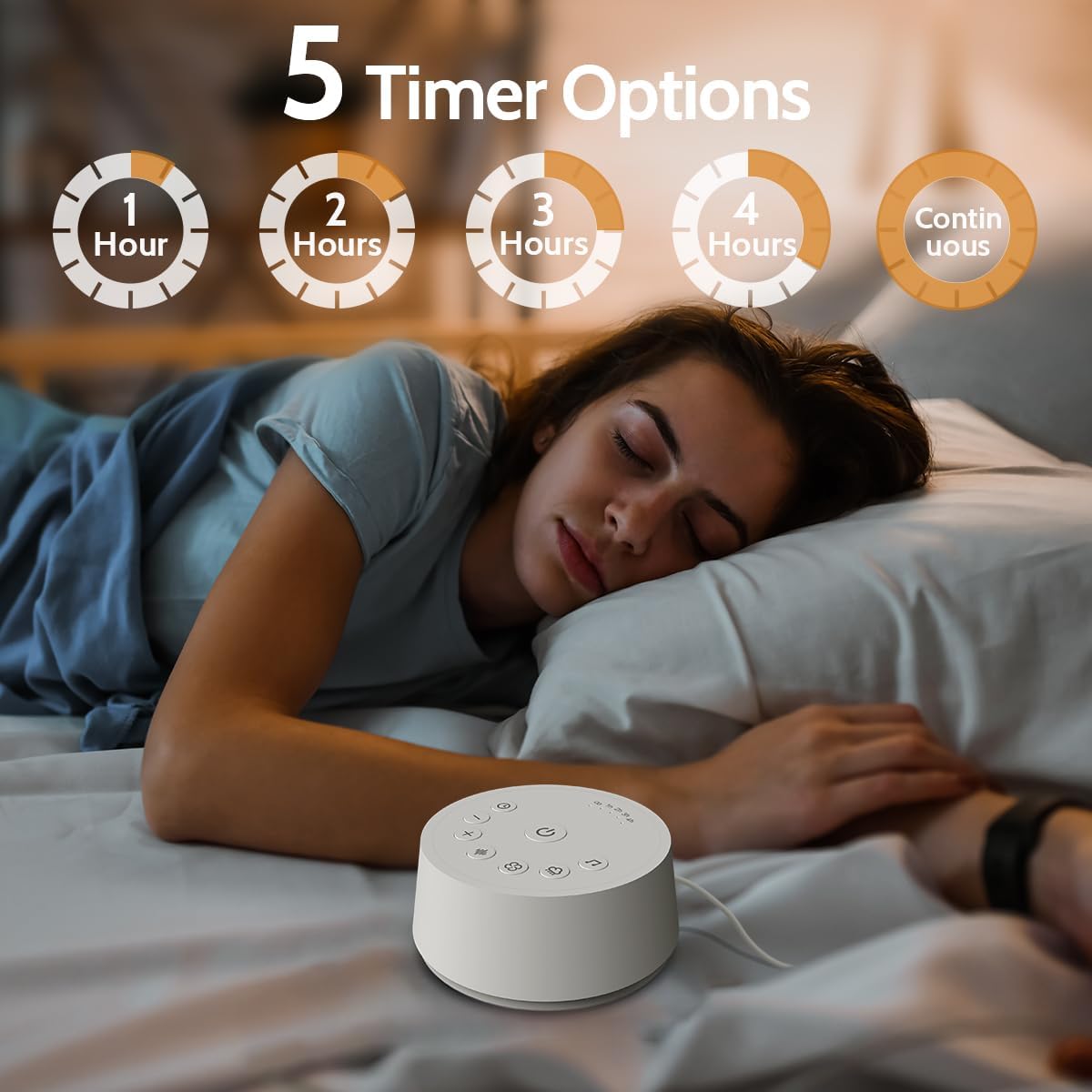 Sound Machines Sleep White Noise Machine with 25 Soothing Sounds 32 Volume Levels 5 Timers and 4 Sound Categories and Memory Function for Kids Adults and Home - view 4