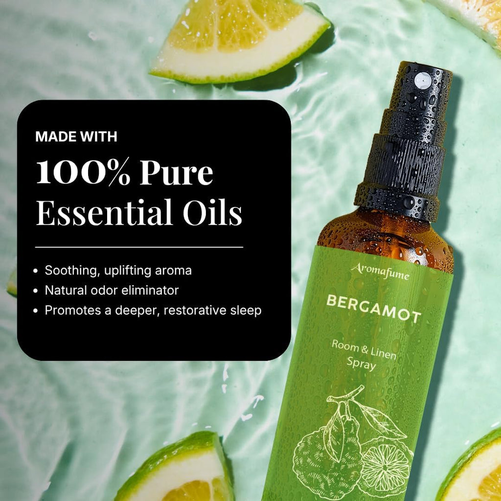 Lavender, Bergamot & Sandalwood Room & Linen Spray Gift Set | Made with Pure Essential Oils| Lavender for Sleep, Bergamot to Uplift & Sandalwood to Calm | Aromatherapy Gifts - view 6
